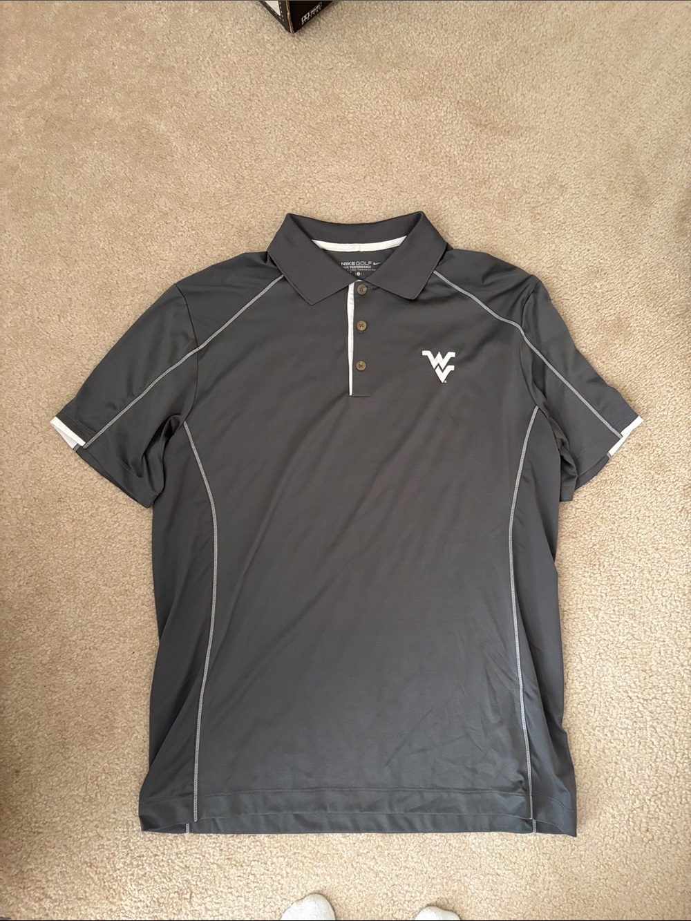 Nike WVU polo gray size large